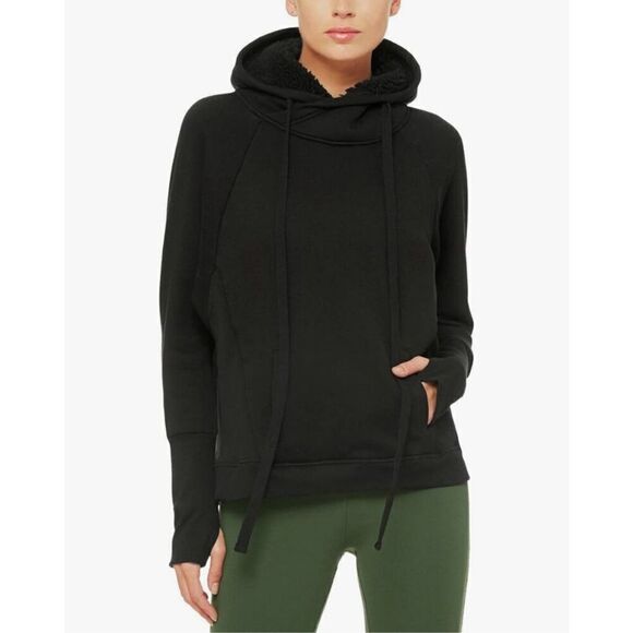 Alo Yoga Tops - Alo Yoga Frost Long sleeve Sherpa hoodie size medium excellent condition